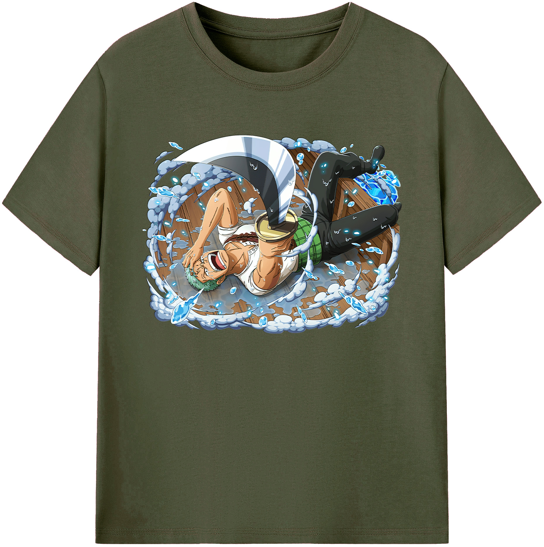 ワンピース ロロノア・ゾロ ONE PIECE Roronoa Zoro 綿100％ メンズ半袖Tシャツ｜肌触りやわらか＆通気性